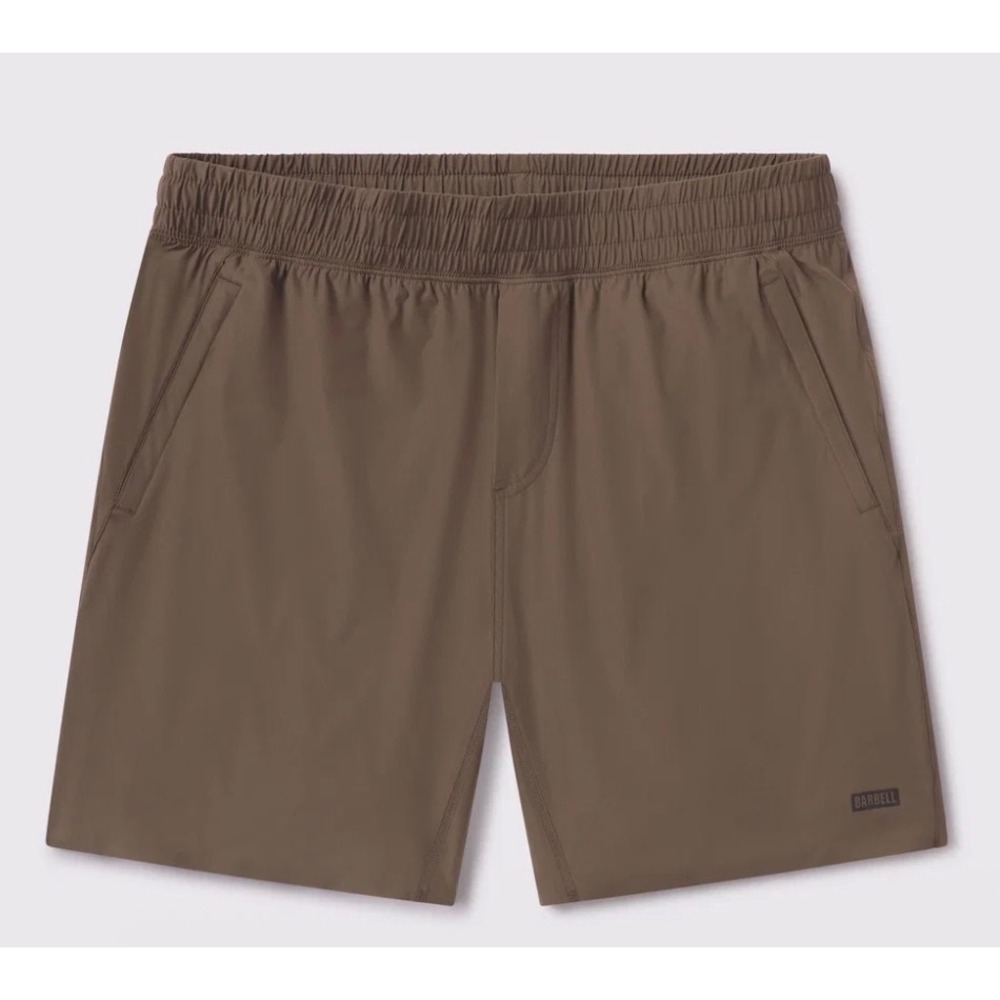 Barbell Apparel Phantom Shorts Mens Large Brown Athletic Gym Training 5 Inseam